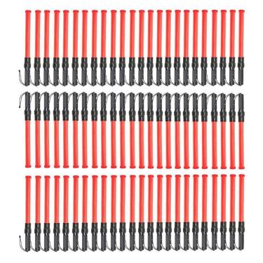 Imagem de Bastao Sinalizador Kit 75 Unidades Transito Aeroporto Engarrafamento Balizador Fluorescente Segurança Proteçao Evento Manobrista Estacionamento