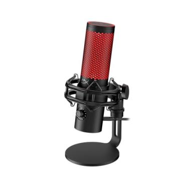 Imagem de Microfone Condensador USB HyperX QuadCast 2 - Gravação em Alta Resolução para Streaming e Podcasts, com Controles Integrados, Suporte Antichoque Removível, 4 Padrões Polares, Preto (872V1AA)