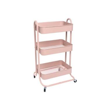 Imagem de Carrinho Organizador Multiuso Com Prateleiras Bar Decoração Cozinha Sa