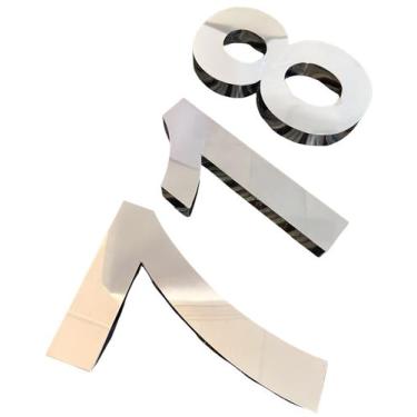 Imagem de Kit 3 numeros residencial aco inox escovado 20 cm  3d - CASINOX