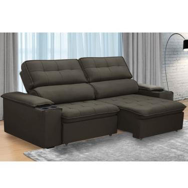 Imagem de Sofá 3 Lugares Retrátil Reclinável 230cm Veludo Belfort Ferguile