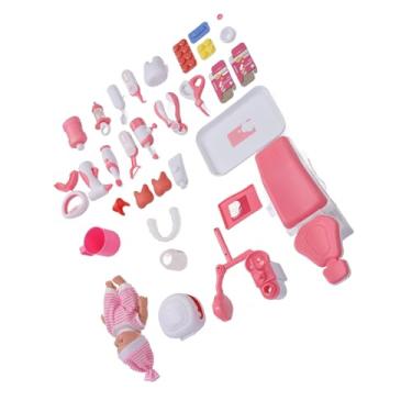 Imagem de Conjunto de Brinquedos de Dentista, Conjunto de Brincadeiras Dentárias para Crianças, Luz de Música, Fingir para Crianças para Dramatização (Vermelho)