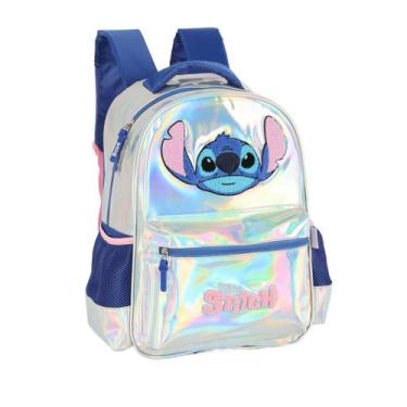 Imagem de Mochila De Costas Stitch Prata Luxcel Disney Feminina