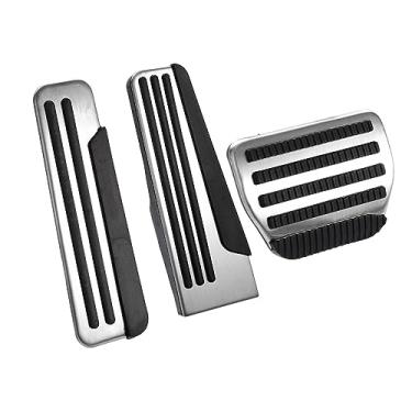 Imagem de Unifizz Kit de 3 pedais de freio de combustível EX FX antiderrapante apoio para os pés apoio para os pés aço inoxidável pedais de carro capa sem broca para Infiniti Q50 Q60 Q70 QX70 G25 G35 G37 M25