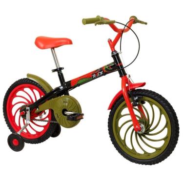 Imagem de Bicicleta Infantil Caloi Power Rex Aro 16 Preto E Vermelho