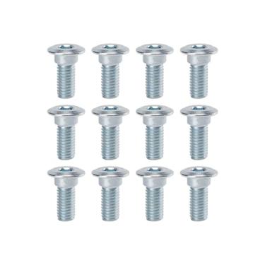 Imagem de OTINUBEE Parafusos de parafuso prisioneiro de disco de roda de 12 peças compatíveis com Yamaha Raptor 700 700R, YFZ450, YFZ450R, YFZ450X, M8 x 1,25 parafusos do disco de freio do rotor traseiro ATV