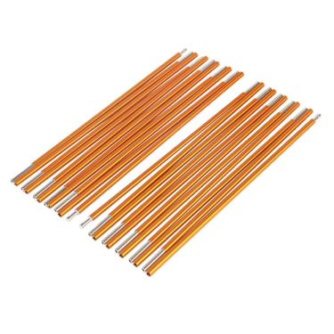 Imagem de HipierFx Haste de alumínio para substituição de poste de barraca de 3,5 m, 4 m, 4,4 m, 0,8 cm, acessório de reparo de moldura de barraca dobrável para acampamento ao ar livre (2 polos amarelos, 4,4 m)