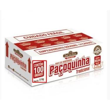 Imagem de Kit 4 paçoca rolha tradicional caixa com 100un 1,4kg pacoca paçoquinha