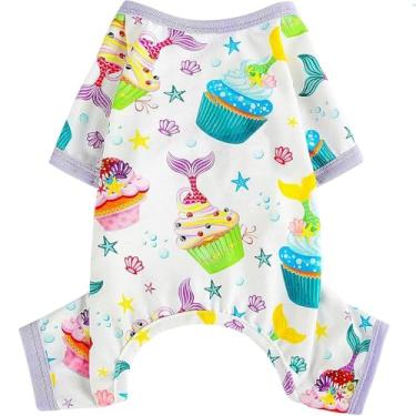 Imagem de Dosuyi Pijamas para cães pequenos, meninas, meninos, macios, elásticos, primavera, verão, filhotes, gatos, pijamas, roupa masculina e feminina