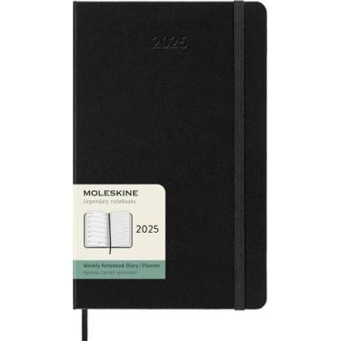 Imagem de Agenda Moleskine Classic 12 meses 2025 semanal grande preta