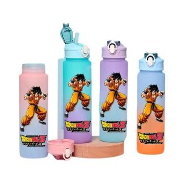 Imagem de Grande Capacidade 750 Ml Dragon Ball Son Goku Gohan Gradiente Palha Ga