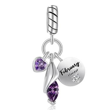 Imagem de QeenseKc Pingente de aniversário de 12 lágrimas com pedra do mês de nascimento para presente de pulseira Pandora para ela, Base