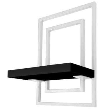 Imagem de Prateleira Quadro Nicho de Parede Decorativo Torun - branco/preto
