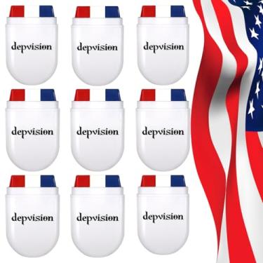 Imagem de torbers Pacote Com 9 Tintas Faciais Vermelhas, Brancas E Azuis, Em Bastão, Tinta Patriótica De 4 Julho Para Maquiagem Esportiva, Jogadores, Redução Brilho, Futebol, Crianças Adultos, Atletas