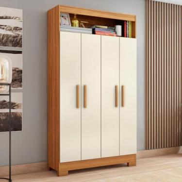 Imagem de Armário Multiuso Escritório Nt4040 com 4 Portas e Nicho com Prateleira