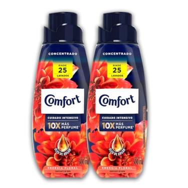Imagem de Comfort Amaciante Concentrado Energia Floral, 500ml, Pack com 2, Rende 25 Lavagens, 10X Mais Perfume