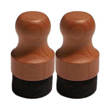 Imagem de Conjunto de 2 aplicadores de cera de óleo para tábua de corte, colheres, blocos de açougueiro de madeira, bancadas de madeira e outros utensílios, 5 x 5 x 9,5 cm