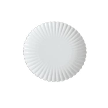 Imagem de Pratos ocidentais brancos puros de renda criativa para casa personalidade cerâmica prato grande