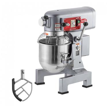 Imagem de Batedeira Industrial Planetário Avantco MX10WFB de 9,46 Litros com Proteção, Acessórios Padrão e Raspador de Lâmina Flexível de Silicone