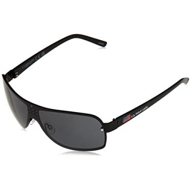 Imagem de U.S. Polo Assn. Óculos de sol masculinos Pa1086 Metal Shield Uv400 Retangulares Presentes clássicos para ele, 137 mm, Preto, 137 mm
