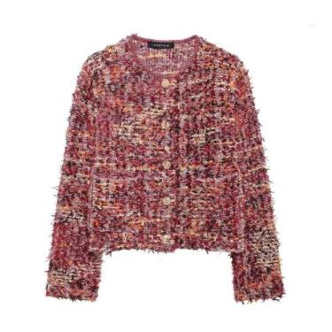 Imagem de Cardigan Feminino de Malha Multicolorida - Soltinho para Outono/Invern