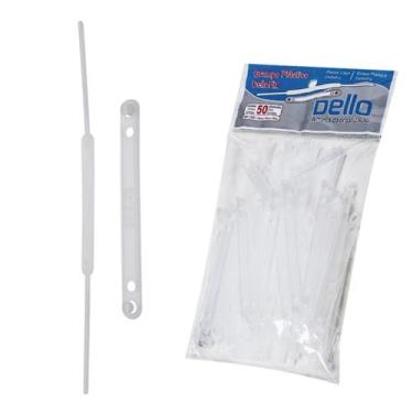 Imagem de Grampo Trilho Plástic Branco 50un Dello Pasta Suspensa Papel