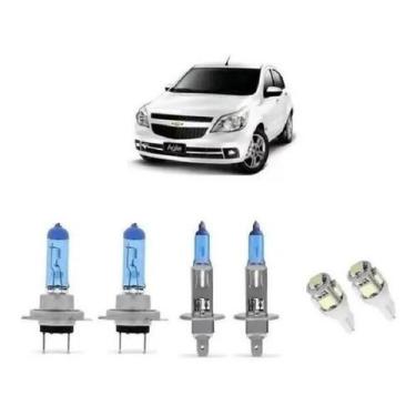 Imagem de Kit Lâmpada Super Branca Agile Farol H7 H1 + Led T10 - Techone