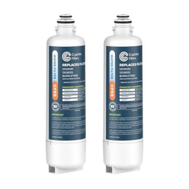 Imagem de Crystala Filters BORPLFTR50 Substituição para filtro de água Bosch Ultra Clarity Pro, compatível com 12033030, 11025825, 12028325, BORPLFTR55, WFC100MF, WFS200MF (pacote com 2)