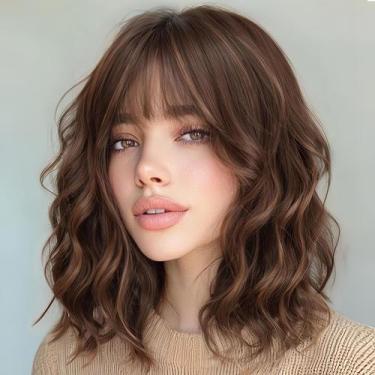 Imagem de Peruca AISI HAIR Brown Mix Copper Sintética Ondulada Curly Bob