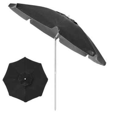 Imagem de Guarda Sol Bagum Top 2,4m Alumínio Articulado Preto - 12107 Belfix