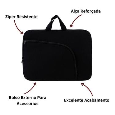 Imagem de Capa Para Notebook Case Pasta Maleta Cores Diversas Barato