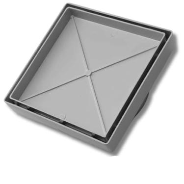 Imagem de Ralo Essencial Guvi 15x15 Grelha Invisível Coletor (Cinza)