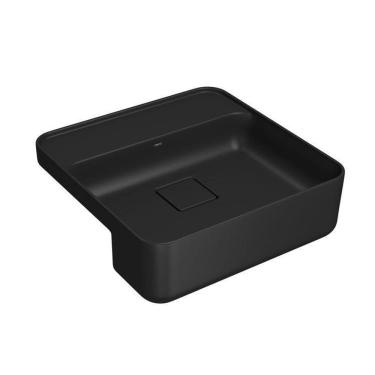 Imagem de Cuba Deca Semiencaixe Quadrada Com Mesa 40 Cm Ébano Fosco