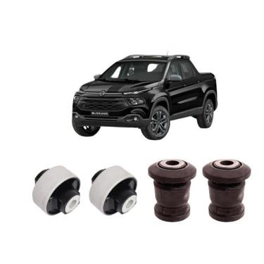 Imagem de Kit 4 Bucha Bandeja Dianteira Fiat Toro 2016 2017 2018 2019