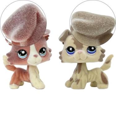 Imagem de Figura de animal flocada de brinquedo Collie Great Dane Dachshund Cat 