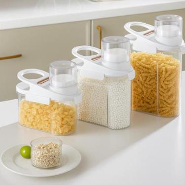 Imagem de Pote Hermético com Dosador e Alça  Ideal para Arroz Feijão Macarrão e 