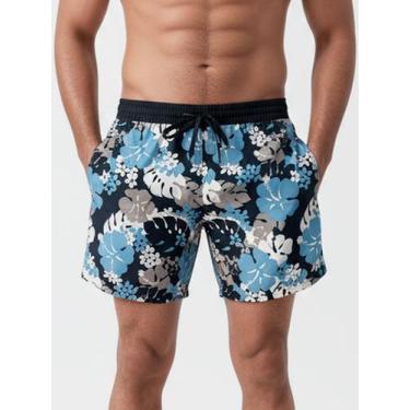 Imagem de Bermuda Tactel Estampada Floral Estilosa Short Praia Casual - Ben20, A