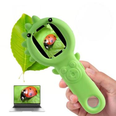 Imagem de Microscópio URMMIY Kids 500X Digital Pocket com cartão verde de 32 GB