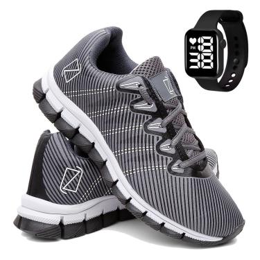 Imagem de Tênis Para Corrida e Academia Masculino Super Leve e Macio com Relógio Digital-Masculino