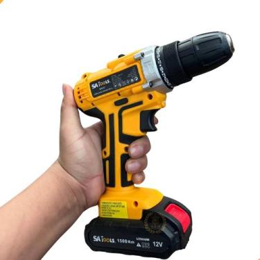 Imagem de Parafusadeira E Furadeira 12v Com Maleta 10mm Bivolt - SA Tools