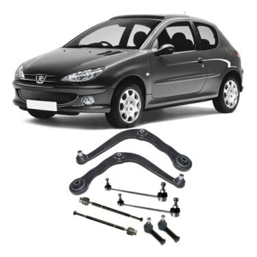 Imagem de Par Bandejas + Bieletas + Axial + Terminal Peugeot 206 207