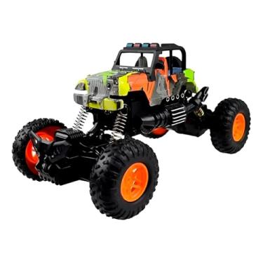 Imagem de Carrinho de Controle Remoto Off Road, Escala 1:18, Plástico, 23cm Comprimento, Suspensão 2x4, Frequência 27Mhz, Para Crianças Acima de 4 Anos, Com Controle Sem Fio