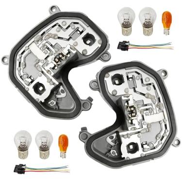 Imagem de Muyesm Carcaça da lâmpada traseira traseira suporte de luz traseira com plugue e chicote de lâmpada compatível com Jeep Renegade 2015-2023 substitui 68270892AA (1 par esquerdo e direito)