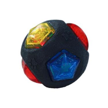 Imagem de Generic Bola de brinquedo para cães, treinamento interativo, mastigadores agressivos, presente para brincar, mastigar, a mordidas para gatos e cães, Seis Lados