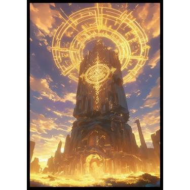Imagem de MTG Card Sleeves - Plains - Utility Lands Series - Ultra Clear Front & Matte Finish Back, 100 Count Standard Size Matte Art Sleeve for Magic The Gathering