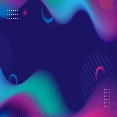 Imagem de Quadro Decorativo Abstrato Colorido com Linhas Onduladas para Sala e Quarto 30x30cm