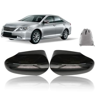 Imagem de Tampa de espelho de substituição para Toyota Camry 2012-2017, para Toyota Yaris 2013-2018, para Toyota Corolla 2014-2018 2 peças capas de espelho retrovisor de porta lateral tampas de encaixe preto