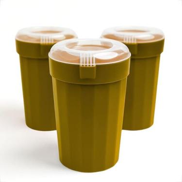 Imagem de Kit 5 Jarras Plásticas 2 Litros Com Tampa Cristal Para Suco e Água - G