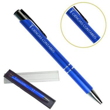 Imagem de Caneta Personalizada Coloridas Cursos Metal Profissional Ciências Cont