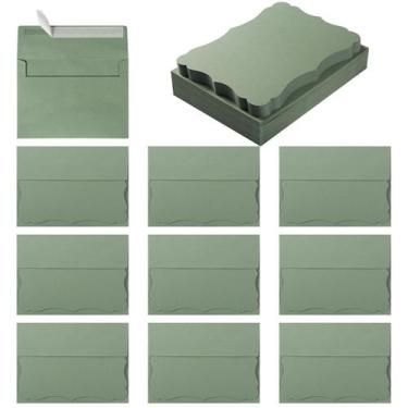 Imagem de Envelope Toperd A7, 13x18 cm, autoadesivo, verde sálvia, pacote com 10